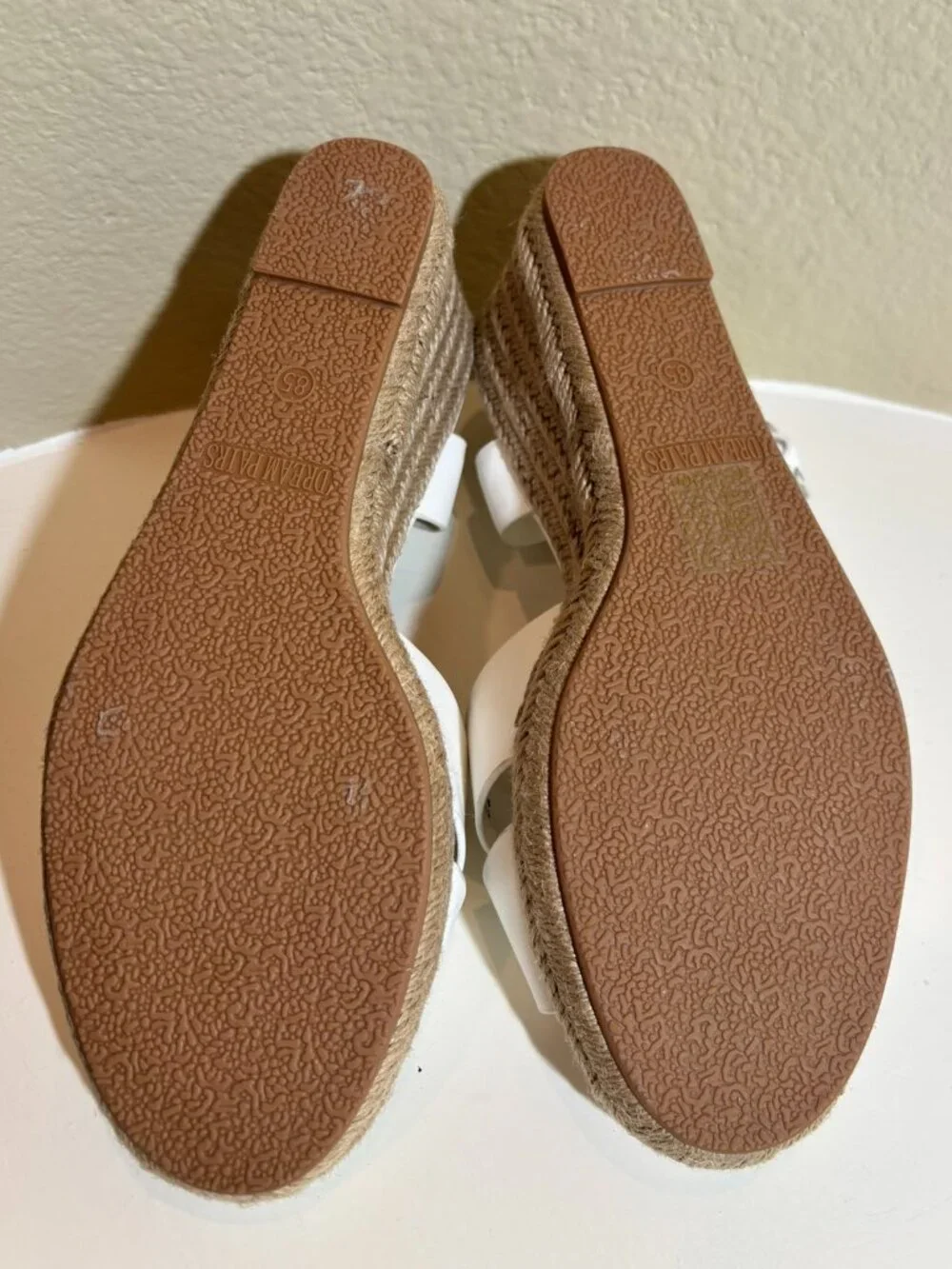 Dream Pairs Women's White Espadrille Wedge Sandals, 3